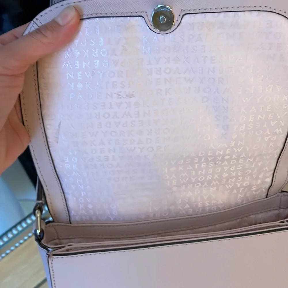 Kate spade blush pink purse Diamond studs girly - Picture 4 of 7